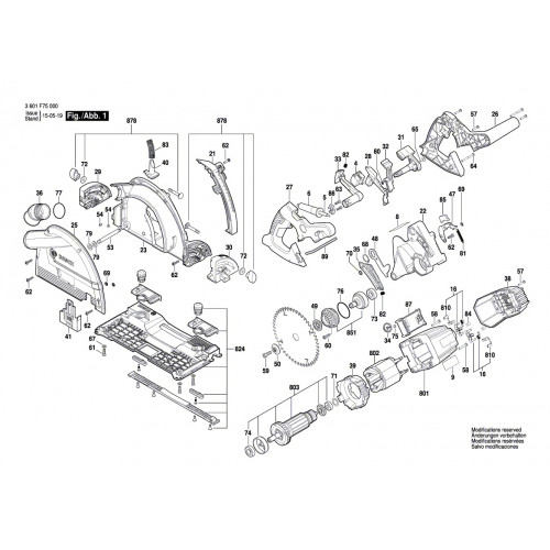 Запчасти для пилы Bosch GKT 55GCE